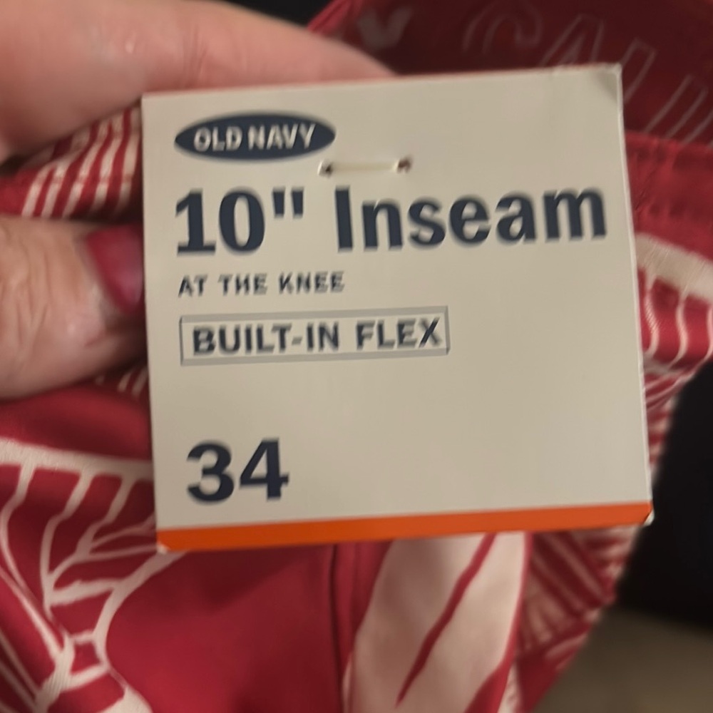 Old Navy Red and White Shorts
